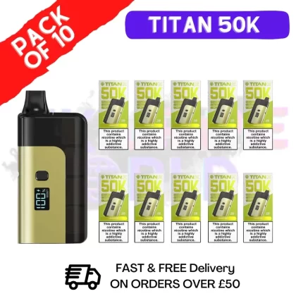 Lemon Lime Titan X 50000 Puff Pod Kit Box Of 10