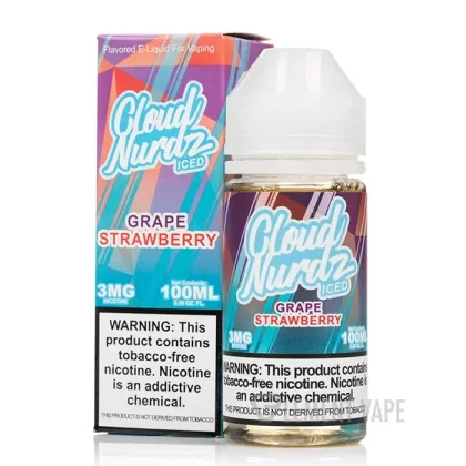 ICED Grape Strawberry – Cloud Nurdz – 100mL