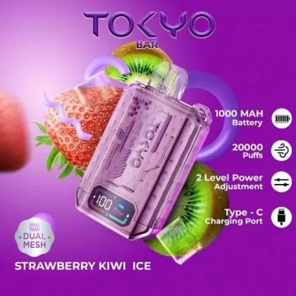 Tokyo Bar Rechargeable Disposable Vape (20,000 Puffs) - Mint Ice / 50 mg