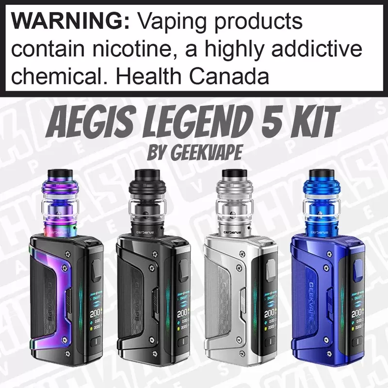 Geek Vape Aegis Legend 5 Starter Kit - Color#Aurora Rainbow>Carbon Black>Frost Silver>Twilight Blue