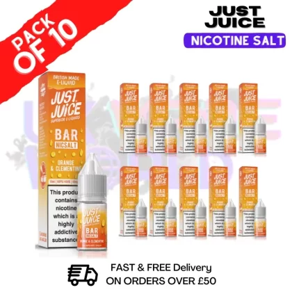 Orange Clementine Just Juice Nic Salt Box Of 10 – ONLY £17.99