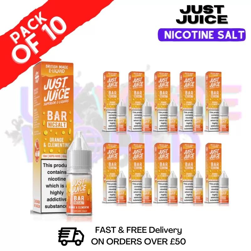 Orange Clementine Just Juice Nic Salt Box Of 10 – ONLY £17.99