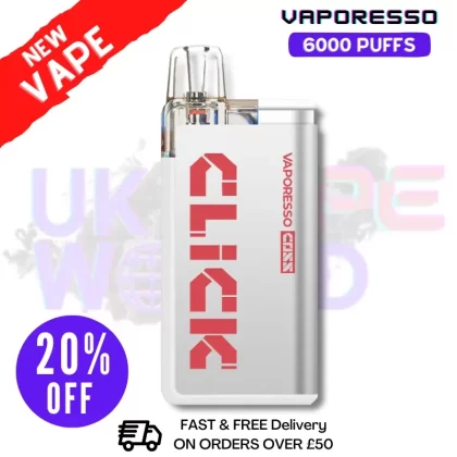 Strawberry Kiwi Vaporesso 6K Coss Click Disposable Kit – ONLY £8.99