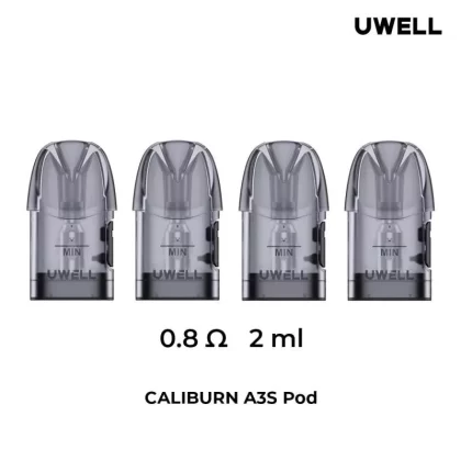 Uwell Caliburn A3S Pods 4pk - 0.8ohm