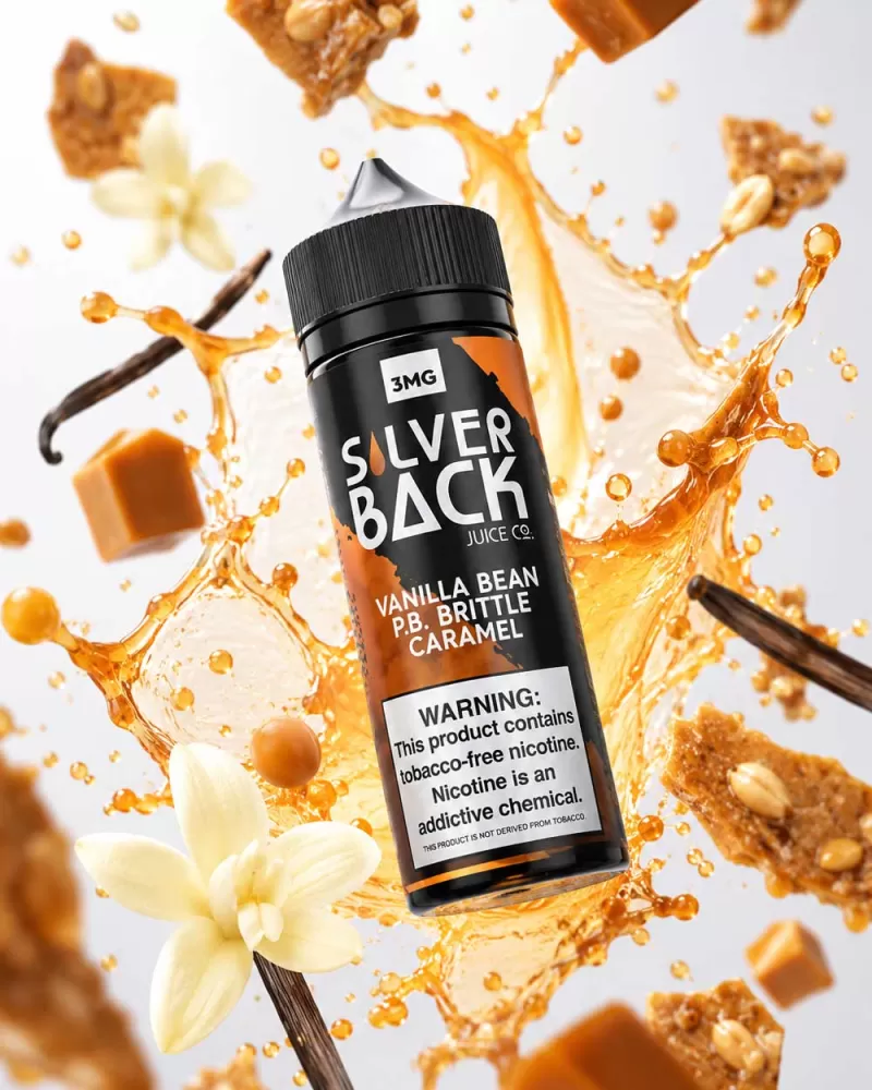 Silverback 120ml 3mg - Vanilla Bean P.B Brittle Caramel - Image 3