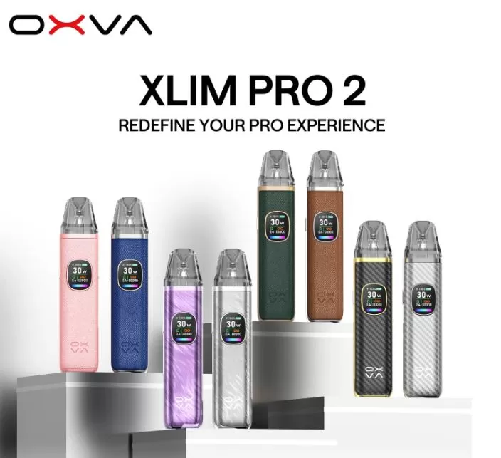 OXVA Xlim Pro 2 Pod Kit - Black Carbon, Blue Python - Image 2