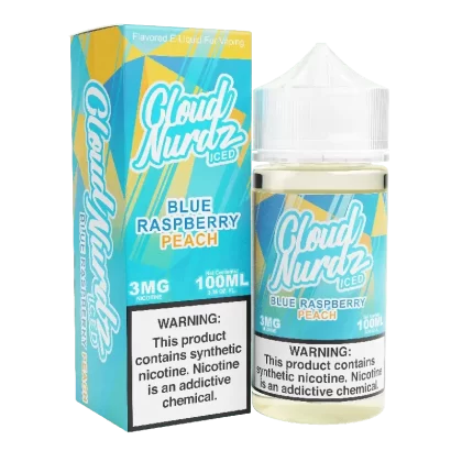 ICED Blue Raspberry Peach – Cloud Nurdz – 100mL