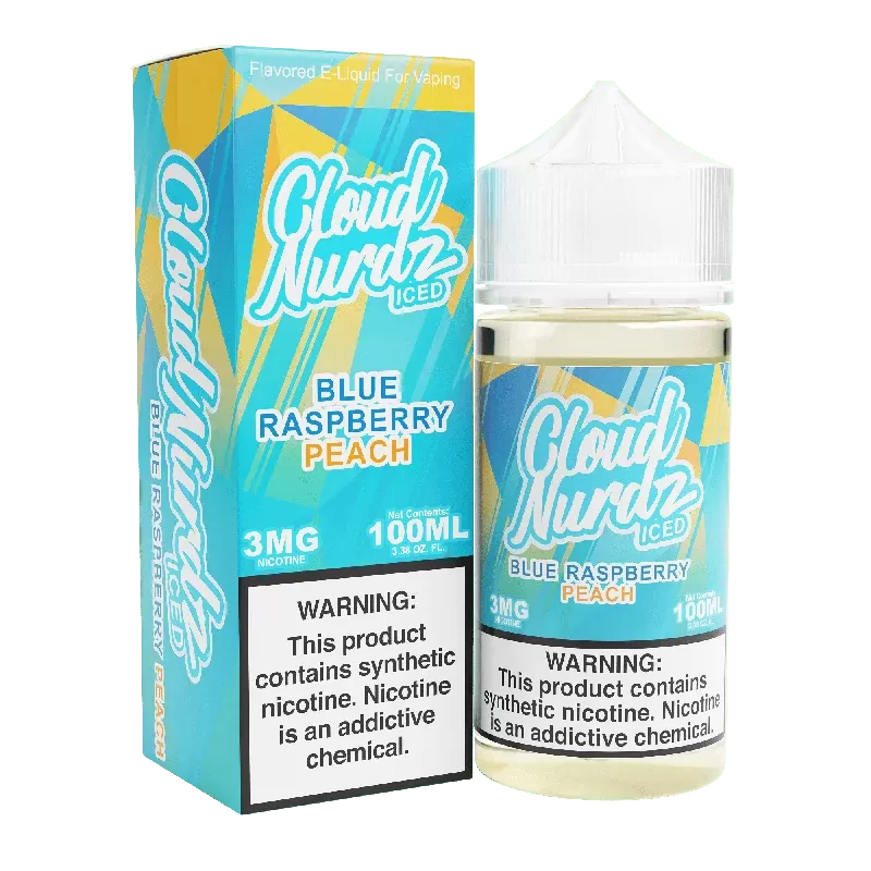 ICED Blue Raspberry Peach – Cloud Nurdz – 100mL