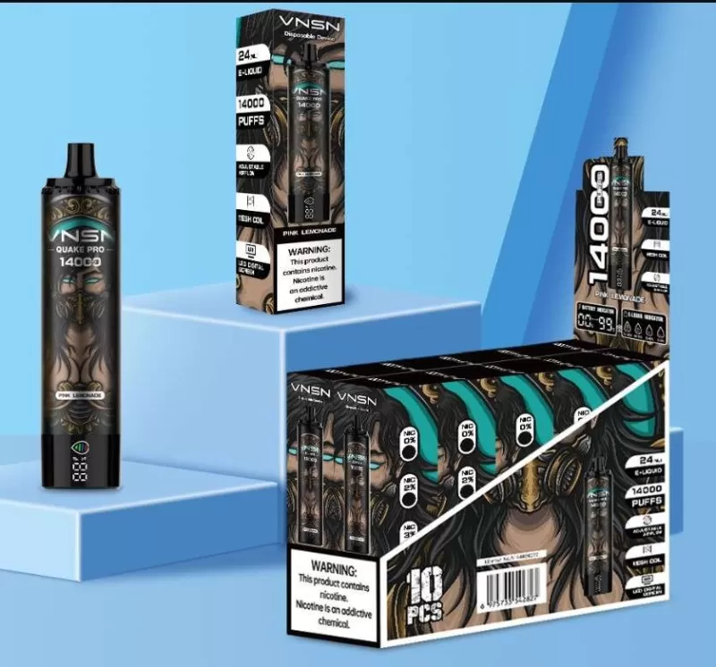 VNSN Quake Pro 14000 Puffs Disposable vape – Best Vape Kits UAE - Bad Bull, Blue Razz Lemonade; FullBox, One-piece; Rechargeable - Image 2