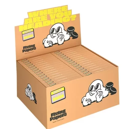 FLYING PAPERS | ‘Retail Display’ Pre-Rolled Cones | 109mm – Organic Brown Paper – 60 Count