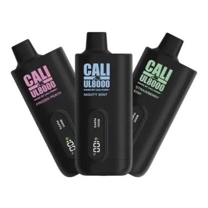 Cali UL8000 Zero Nicotine 8000 Puff Vape - Single Pack; Blue Raspberry Lemonade, Frozen Apple Watermelon; Vape Product