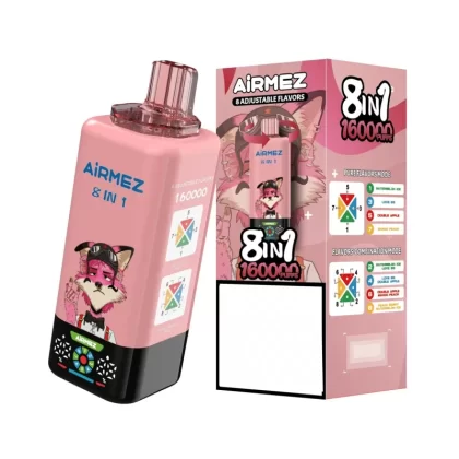 Airmez 8-in-1 160K | 8 adjustable options, 160000 puffs, mesh coil, bulk disposable vape - Aiviouvapes
