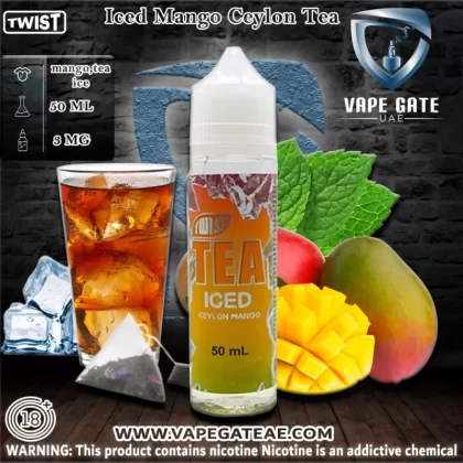 Iced Mango Ceylon Tea 50ml Ejuice by Twist Tea PGVG - 6 mg - 50 ml