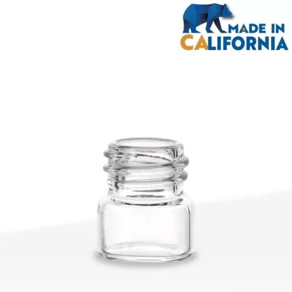American Glass Vial | Oil Vial 13/425 Thread | 17mm – Clear – 144 Count