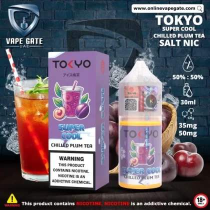Tokyo Super Cool Chilled Plum Tea Saltnic 30ml - 50 mg / 30 ml