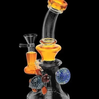 Glass “Turtle” Water Pipe w/ Turtle