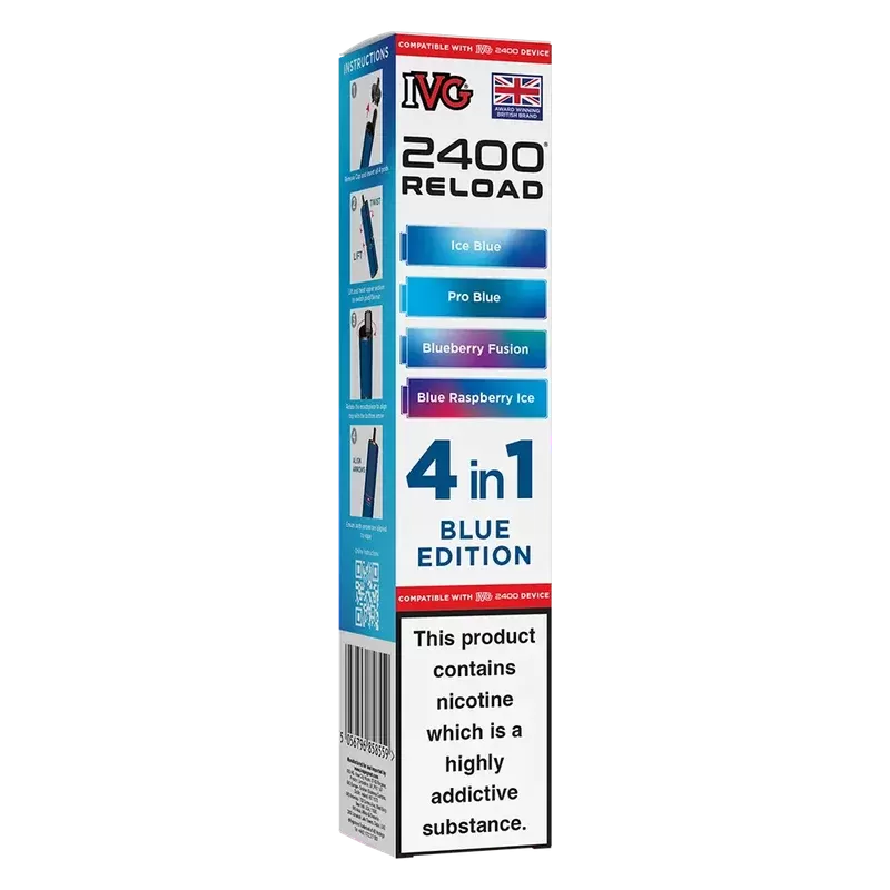 IVG 2400 Reload 4in1 Blue Edition Prefilled Pods