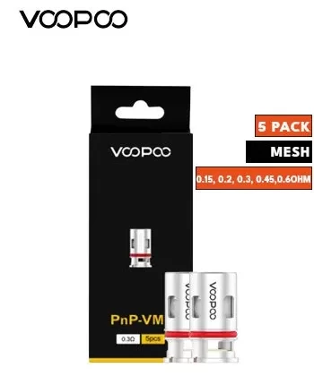 Voopoo PNP Coils - VM6 - 0.15 Ohm - Five Pack