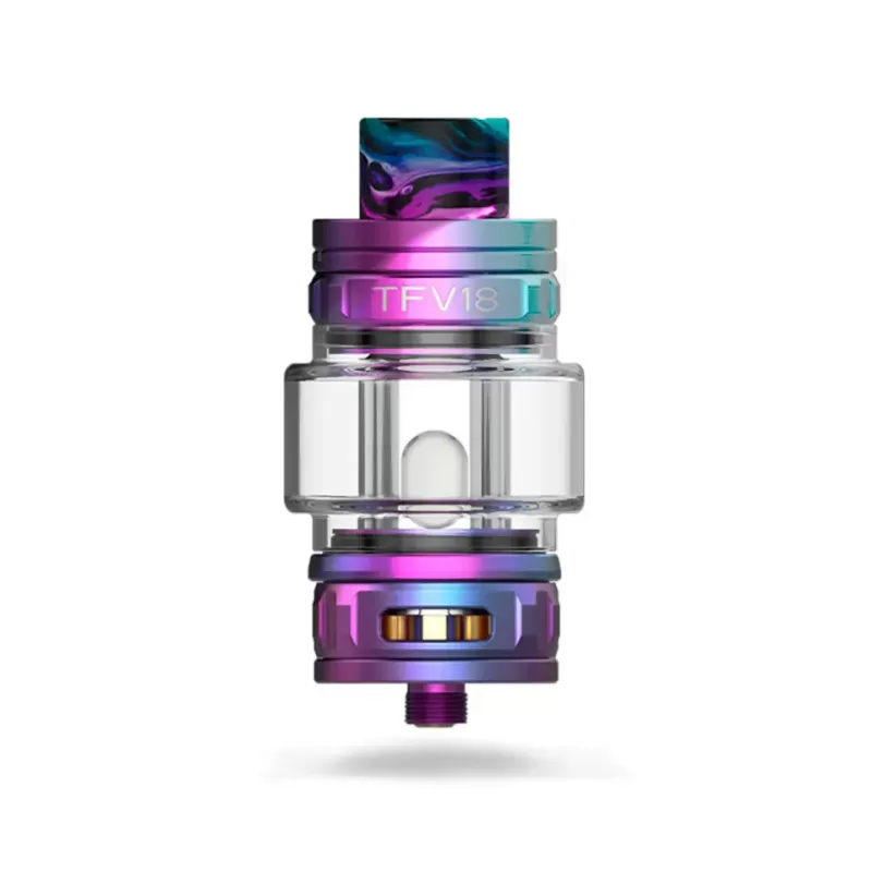 SMOK TFV18 Sub-ohm Tank - Press-to-slide Top Filling System New Replaceable TFV18 Meshed Coil Adjustable B; Vape Product; Stainless steel Diameter: 31