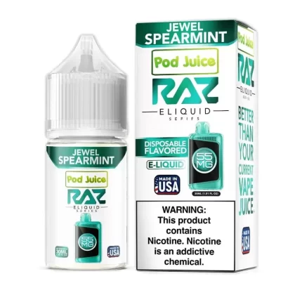 Jewel Spearmint SALT – Pod Juice x Raz E-Liquid – 30mL