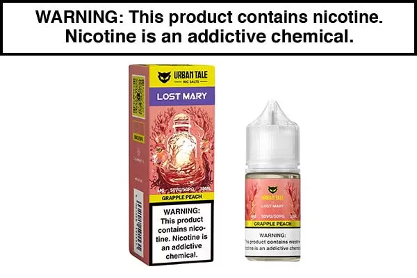 GRAPPLE PEACH BY LOST MARY X URBAN TALE NIC SALTS 30ML - Vapejuice