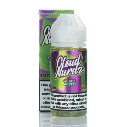Cloud Nurdz E-Liquid No Nicotine Vape Juice 100ml (Grape Apple) - Ejuicewarehouse