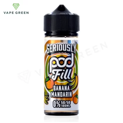 Banana Mandarin Shortfill E-Liquid by Seriously Pod Fill 100ml - Eliquidsupply