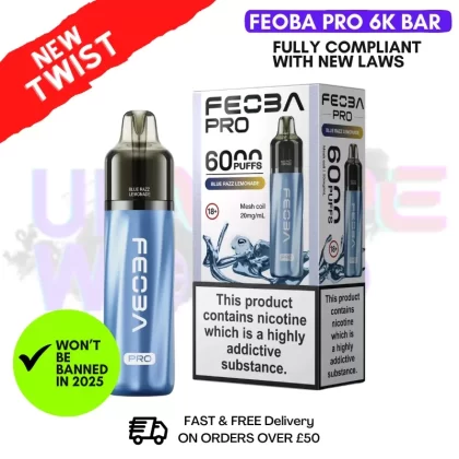 Blue Razz Lemonade Feoba Pro 6000 6K Puff Pod Kit