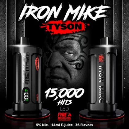 Tyson 2.0 Iron Mike 15K Disposable Device - 15,000 Puffs - Clear