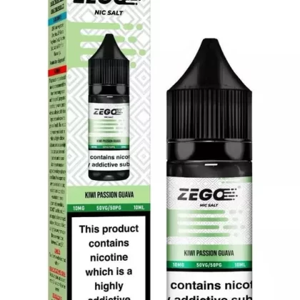 Kiwi Passion Fruit Guava Zego Nic Salt 10ml E-Liquid 10mg/20mg
