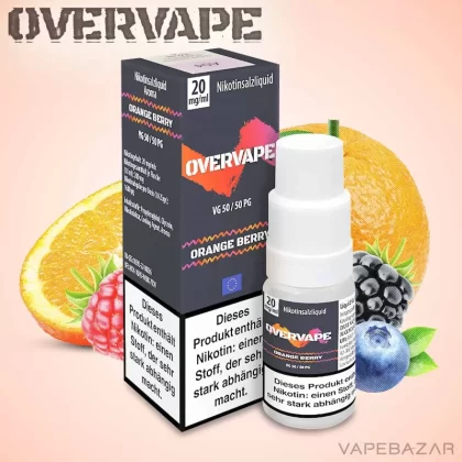 Overvape Nikotinsalz Liquid – Orange Berry - 10mg/ml, 20mg/ml; Propylenglykol, Glycerin