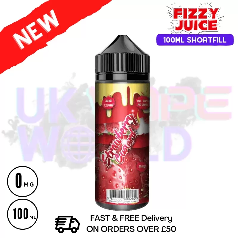 Strawberry Custard Fizzy Juice 100ml E-Liquid – £7.89