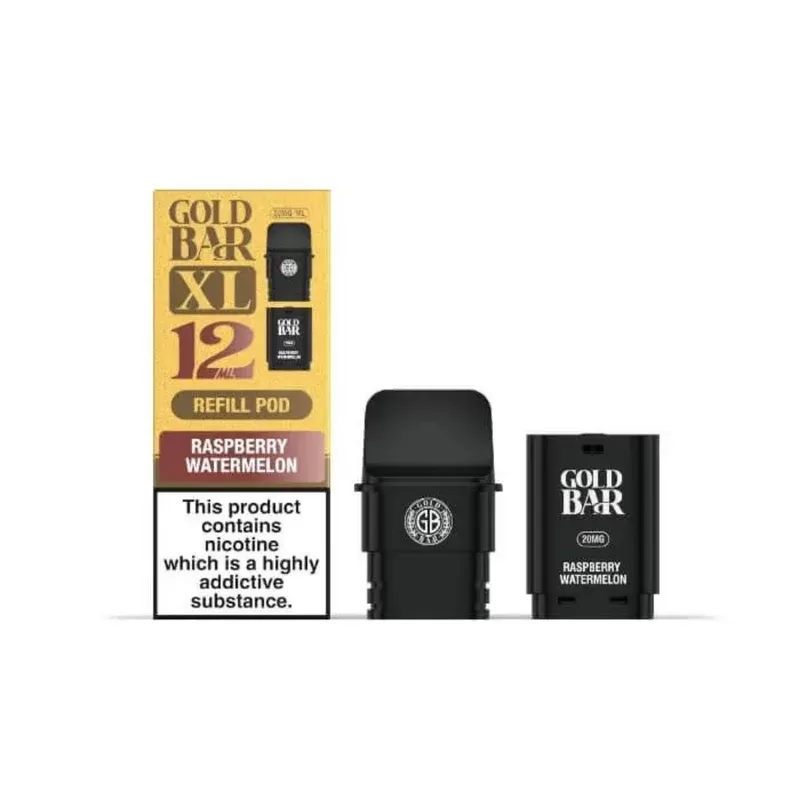Gold Bar XL Prefilled Replacement Pod Raspberry Watermelon - Nicotine Strength#20mg