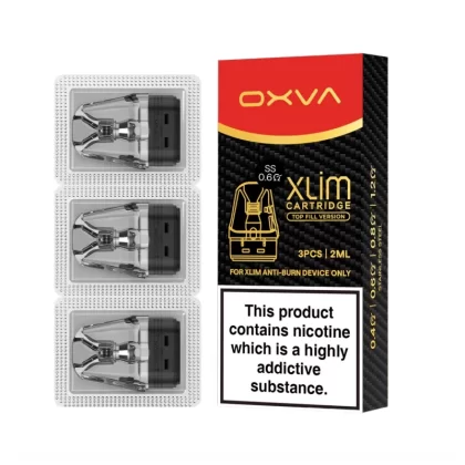 OXVA Xlim SS Pod Cartridges – 0.4ohm, 0.6ohm, 0.8ohm & 1.2ohm - Vapourdays Co