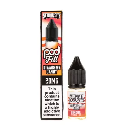 Strawberry Candy Nic Salt E-Liquid by Seriously Pod Fill - 10mg