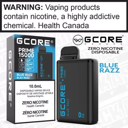 Blue Razz GCORE Prime 15K Zero Nic.