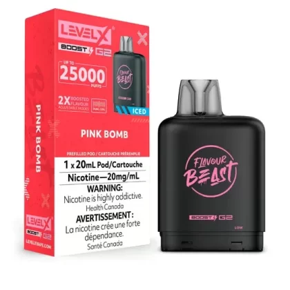 LEVEL X FLAVOUR BEAST BOOST POD 20ML – PINK BOMB (ICE)
