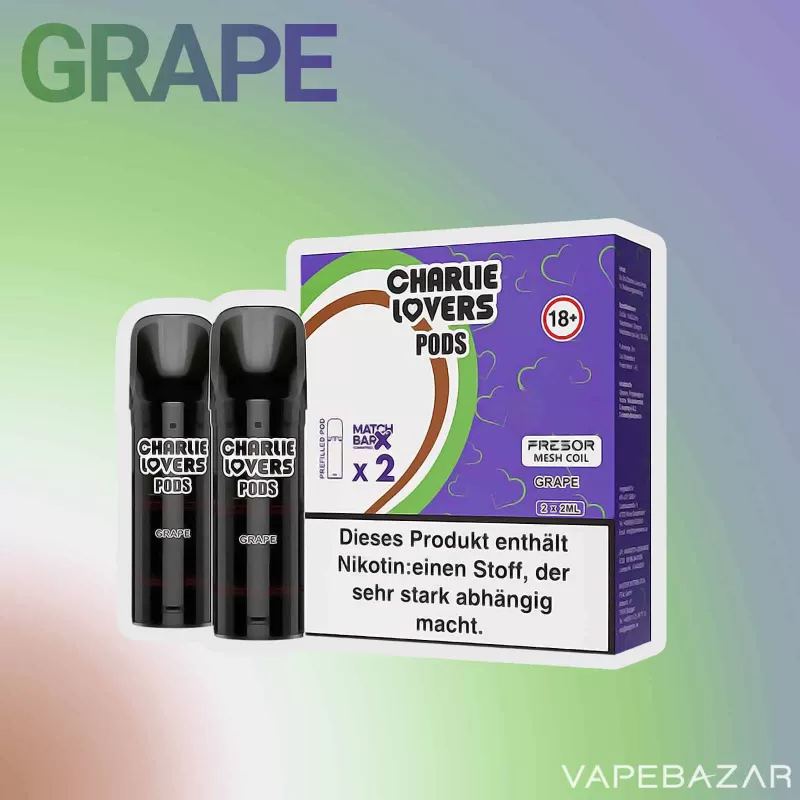 Charlie Lovers Pods – Grape (2er Pack) - Vapebazar - Image 2