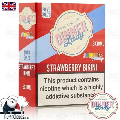 Dinner Lady Strawberry Bikini E-Liquid (3 Pack)