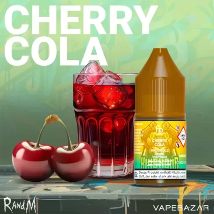 RandM Tornado Liquid – Cherry Cola – 20mg/ml Nikotin - demineralisiertes Wasser / Propylenglykol / pflanzliches Glycerin / Aromastoffe / Nikotin / 20 mg/ml / Cola / Kirsche