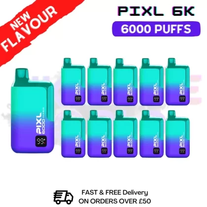 Sour Blue Pixl 6000 6K Puff Box Of 10 – ONLY £74.99