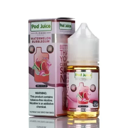 Pod Juice Salt PJ5000 - Watermelon Bubblegum - 30ml - 35mg