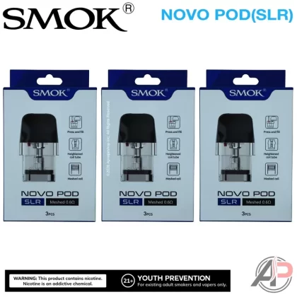 Smok Novo SLR Replacement Pods 3 Pack - SLR Meshed 0.4ohm Pods 2mL – 3 Pack, SLR Meshed 0.6ohm Pods 2mL – 3 Pack
