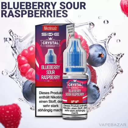 SKE Crystal Liquid – Blueberry Sour Raspberry - 10mg/ml, 20mg/ml; Himbeere, Blaubeere