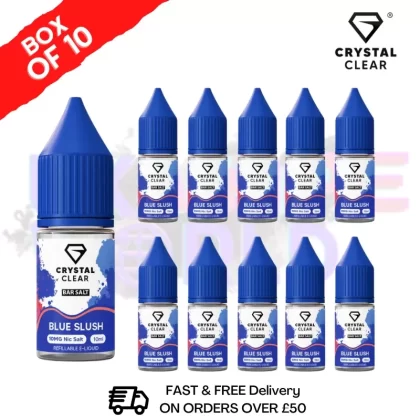 Blue Slush Crystal Clear Nic Salt Box Of 10 – Only £17.99