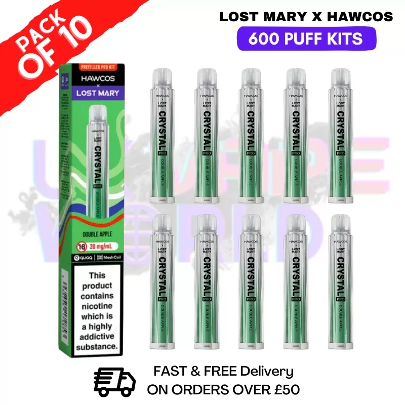 Double Apple Lost Mary Crystal Pro 600 Puff Box Of 10
