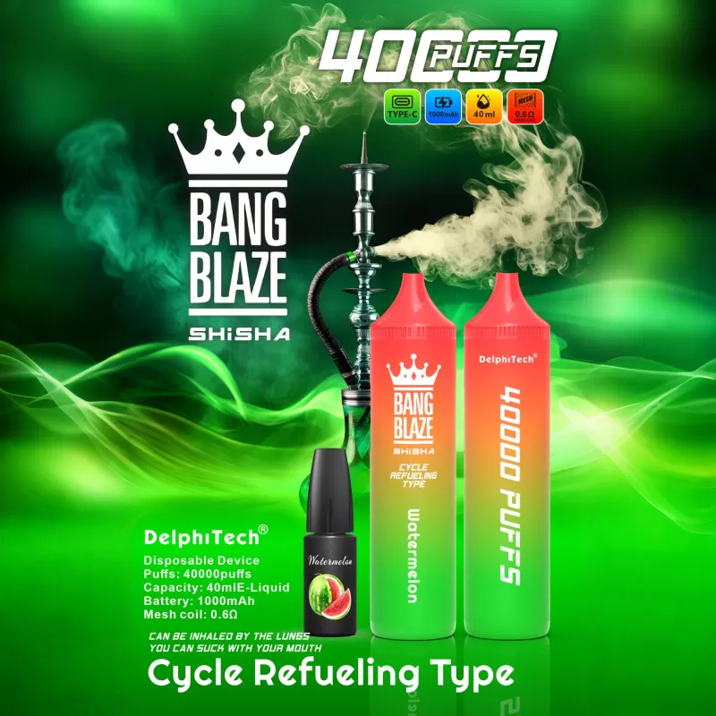 Bang Blaze 40K Refillable Shisha Disposable Vape - Vapeq10 - Image 2