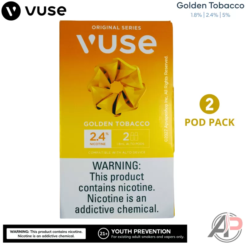 Vuse Alto Golden Tobacco Pods 2 Pack - Image 2