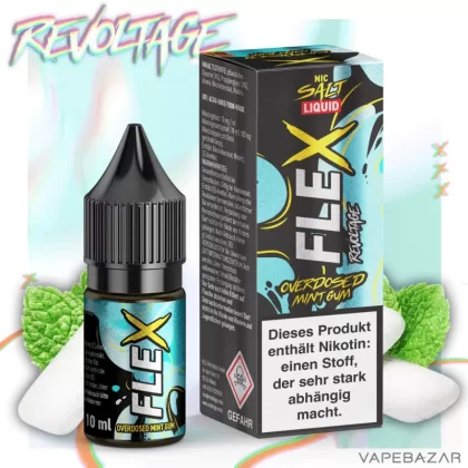 Revoltage Flex – Overdosed Mint Gum - Nikotinfrei, 10mg/ml