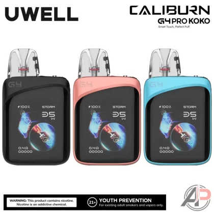 Uwell Caliburn G4 Pro Koko 35W Pod System Starter Kit Device - Coral Pink, Cosmic Gray